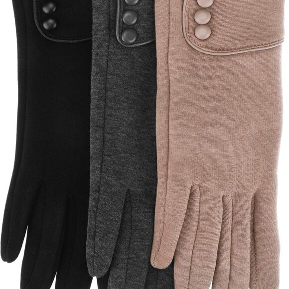 3 Pairs Womens Gloves Winter Touchscreen Texting Phone Windproof Gloves Warm Fle - Picture 2 of 7
